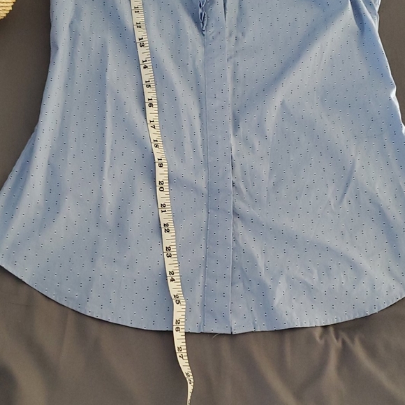 BANANA REPUBLIC blue ruffled Riley sleeveles top - Picture 6 of 8